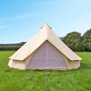 Free Space Outdoor Cotton Canvas Outdoor Camping Bell Tents for 4 Seasons
