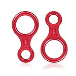 Zzanggu Figure 8 Descender Climbing Gear (2pcs) 35KN/3500kg High Strength Aluminum Rigging Plate for Climbing Belaying and Rappeling Device