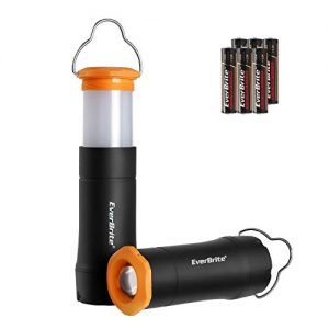 EverBrite 2-In-1 Mini Lanterns and Flashlights with 3 Modes, 2 Pack Portable Outdoor LED Zoomable Torches, AAA Batteries Included - for Hurricane Supplie Camping, Hiking, Night Walking, Emergency