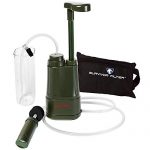 Survivor Filter PRO - Virus and Heavy Metal Tested 0.01 Micron Water Filter for Camping, Hiking, and Emergency. 3 Stages - 2 Cleanable 100,000L Membranes and a Carbon Filter for Family Preparedness