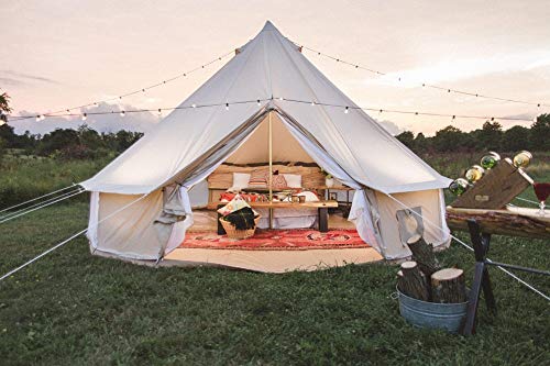 Dream House Outdoor Waterproof Cotton Canvas Family Camping Bell Tent