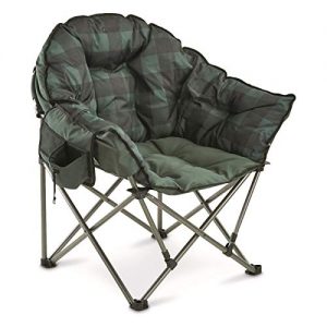 Guide Gear Oversized Club Camp Chair, 500-lb. Capacity, Green Plaid