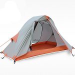 Hewolf 1 Person Tent - Waterproof Free-standing Best Solo Tent Windproof Durable Double Layer Single Man Tent for Backpacking
