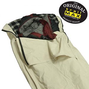 TrailMax Canvas Cavalry-Style Cowboy Bedroll, Premium Lined Sleeping Bag Cover, Highly Water-Resistant 12 Oz Treated Canvas, Comfy Flannel Liner, Perfect for Winter Camping, Sleeping Under The Stars