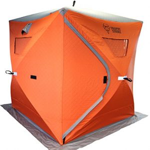 Trophy Strike 106708 Thermal Ice Shelter - Three Person, Flame Retardant Shell with Windows