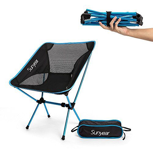 Sunyear Lightweight Compact Folding Camping Backpack Chairs, Portable, Breathablem Comfortable, Perfect for The Outdoors, Camping, Hiking, Picnic