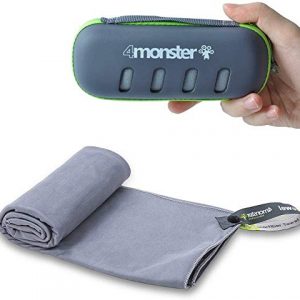 4Monster Microfiber Towel, Travel Towel, Camping Towel, Fast Drying, Soft Light Weight, Suitable for Gym, Beach, Swimming, Backpacking and More