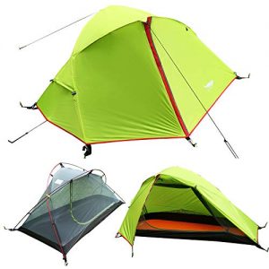 Luxe Tempo 3.3LB 1 Person Backpacking Tent Solo with Free Footprint Minimalist Pitch Option