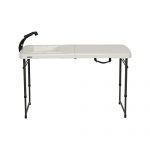 LIFETIME 4 Foot Folding Fish Fillet Cleaning Table with Sink for Camping, Picnic, Garden, Outdoors