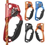 Hooyi SRT Rock Climbing Hand Ascender Alloy Mountaineering Rigging Rope Ergonomic Handled Ascender Rappelling Gear Equipment Left Right Hands Riser Arborist Tree Climber