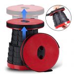 Tintonlife Folding Stool for Camping Adults Kids Retractable Plastic Stool Lightweight Collapsable Stool Portable for Fishing BBQ Outdoors Indoors Kitchen Max Load 130KG/330lbs