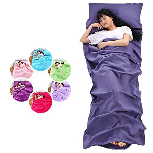 SLIN Sleeping Bag Liner Travel Sheet Travel Bedding for Hotel Stays with Pillow Case for Business Trip Traveling Camp Backpacking,