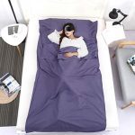Camping Sleeping Bag Liner Lightweight Portable Clean Travel Sheet Sack for Hotel Train Trip Hiking Camping Outdoor Picnic