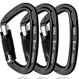 Large Locking Carabiner Clips for Rock/Ice Climbing Rappelling Rescue Swing