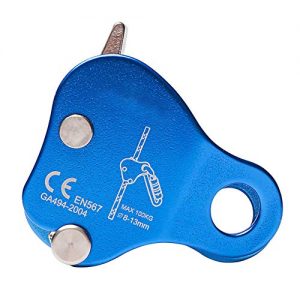 Geelife The Lightest Rock Climbing Ascender Fall Arrest Protection Belay Device Blue Self-Locking Rope Grip for Outdoor Climbing and Rescue