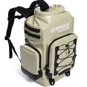 ICEMULE BOSS, The Ultimate Insulated Backpack Cooler Bag - Hands-Free Portable Cooler with Superior Multi-Day Ice Retention -Waterproof Backpack for Hiking, Camping and Fishing-30 Liters, 24 Can, Sand