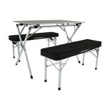 Crazy Sales Aluminum Portable Folding Roll Table & Bench Set - Dine and Unwind in the Great Outdoors