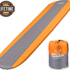 Self Inflating Sleeping Pad Lightweight - Compact Foam Padding Waterproof Inflatable Mat - Best for Camping Hiking Backpacking - Thick 1.5 Inch for Comfortable Sleep - Insulated Camping Mattress