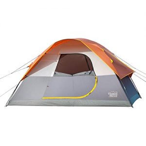 Timber Ridge 6 Person Dome D Door Family Camping Tent and Traveling Tent Portable Rain Fly with Carry Bag