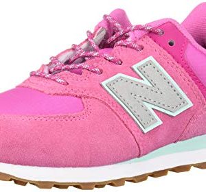 New Balance Girls 574v1 Lace-Up Sneaker, Light Carnival/, 12 F M US Toddler (1-4 Years)