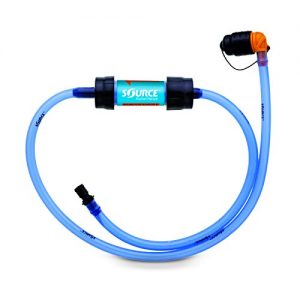 Source Outdoor Drinking Tube Kit for Hydration Bladder - with High-Flow Helix Bite Valve and Sawyer Mini Water Filter