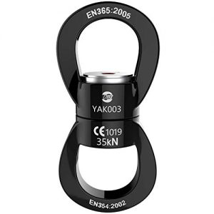 PROND Swing Swivel 35kN Safest Rotational Device, Swing Spinner, Carabiner Swivel, Climbing Rope Swivels for Children's Web Tree Swing Setting, Aerial Dance, Hanging Hammock
