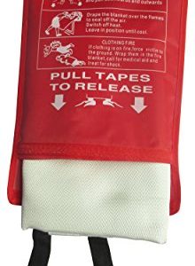 Tonyko Fiberglass Fire Blanket for Emergency Surival, Flame Retardant Protection and Heat Insulation with Various Sizes