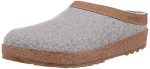 Haflinger Unisex GZL Leather Trim Grizzly Clog