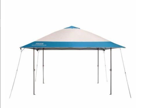 Coleman 13' x 13' Instant Eaved Shelter Pop Up Canopy Gazebo Tent Shade in Blue â OutdoorFull.com