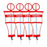 Soccer Innovations The Soccer Wall Mini Portable Training Defender with Carry Bag, Set of 4