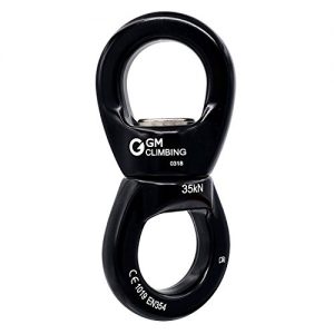 GM CLIMBING 30kN Micro Rotator Climbing Rope Swivel Device Spinner 6700lb Breaking Strength for Rock Climbing Arborist Backyard Swing Aerial Dance Dog Leash Connector CE Certified