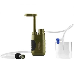 Wild Peak Stay Alive-3 Outdoor Tactical 4-Stage Water Filter Emergency Pump with Activated Carbon for Survival, Camping, Hiking, Climbing, Backpacking (5000 Liters)