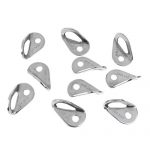 MonkeyJack 10 Pieces 3/8'' 25KN 304 Stainless Steel Bolt Hanger for Belay Rescue Rigging Work Climbing