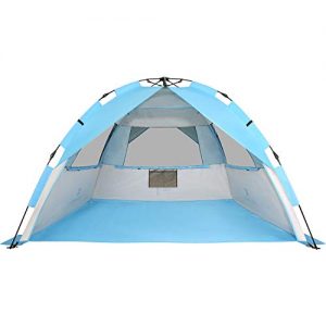 G4Free Easy Setup Beach Tent Deluxe XL Sun Shelter with UPF 50+ UV Protection