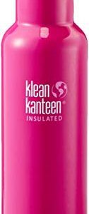 Klean Kanteen Classic Stainless Steel Water Bottle with Klean Coat, Double Wall Vacuum Insulated and Leak Proof Loop Cap 2018