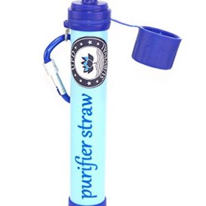 UPD Survival Water Filter Straw - Small Portable Reusable Purifier with Charcoal Filtration System - Preppers' Best Life Emergency Tool for Bugout Bags Sports and Outdoor Camping