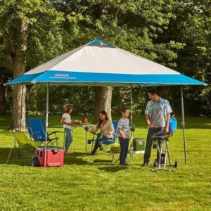 Coleman 13' x 13' Instant Eaved Shelter Pop Up Canopy Gazebo Tent Shade in Blue, Perfect For Your Backyard, Party, Outdoor Event, Outing, Beach