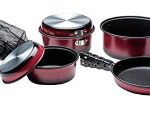 Texsport Kangaroo 7 pc Camping Cookware Outdoor Cook Set with Storage Bag