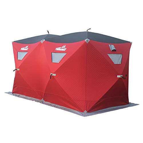 6 Person Insulated Ice Fishing Tent, 300D Oxford Fabric
