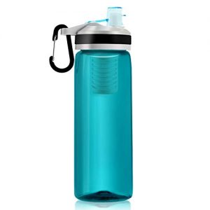 SUPOLOGY Leak-Proof Water Filter Bottle with Integrated Filter, FDA Approved Filtered Water Bottle for Hiking, Backpacking, Fishing, Camping, Hunting and Travel, Newest Version