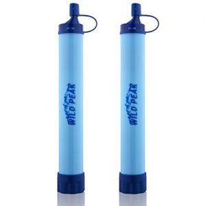 Wild Peak Stay Alive-1 Outdoor 4-Stage 4000 Liter Water Filter Emergency Straw with Activated Carbon for Survival, Camping, Hiking, Climbing, Backpacking (2-Pack)