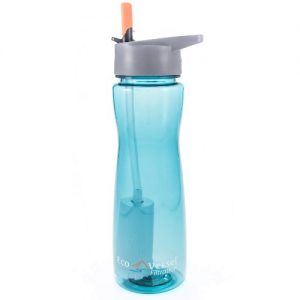 EcoVessel Tritan Ultra Lite Filtration Water Bottle with 100 Gallon Filter, 25 Ounces