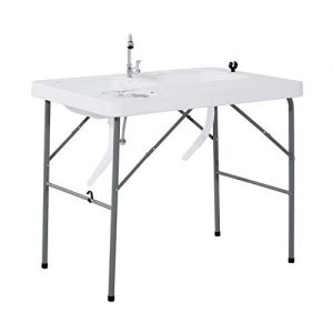 Outsunny Portable Folding Camping Table w/Faucet
