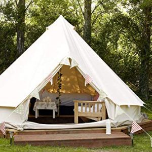 Outdoor Waterproof Luxury Glamping Bell Tents for Boutique Camping and Occasional Family Camping Trips and Festivals and Human shelter for inhabiting or Leisure
