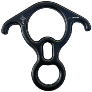 CARAPEAK 40kN Heavy Duty Large Climbing Figure 8 Descender with Ears, Aluminium Alloy Rescue Eight Descender, Figure of 8 Belay Device for Rappelling, Tree Climbing, Aerial Silks Rigging