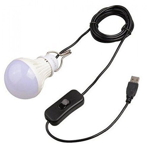 Pure White Children Bed Lamp Emergency Light Cord Comes with Switch Onite USB LED Light for Camping Portable USB LED Bulb