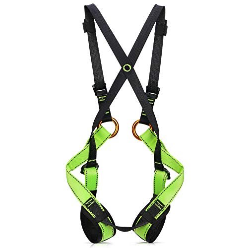 Child Safety Harness Comfortable Seat Belts for Rock Climbing Extension Training Tree Climbing Mountaineering Rappelling Zipline Gonex Kids Full Body Climbing Harness 