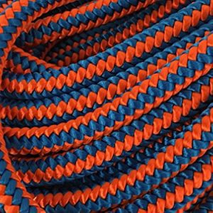 12 Strand Polyester Arborist Climbing 1/2 inch, Blue/Orange