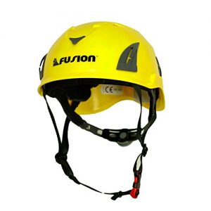 Fusion Climb Meka II Climbing Bungee Zipline Mountain Safety Protection Helmet, Yellow/Black
