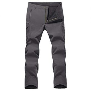 MAGCOMSEN Men's Winter Pants Water Resistant Fleece Lined Snowboard Ski Pants Softshell Tactical Pants with Multi-Pockets